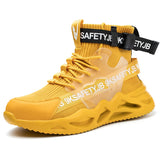 Hnzxzm New Work Safety Boots Winter Shoes Work Boots Indestructible Safety Shoes Men Work Sneakers Men Steel Toe Shoes Men Boots
