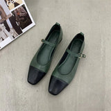 Hnzxzm Brand New Flats Shoes Women Low Heel Ballet Square Toe Shallow Shoe Slip On Loafer Round Toe Ballet Flat Shoes