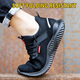 Hnzxzm - Work Safety Shoes Anti-Smashing Steel Toe Puncture Proof Construction Lightweight Breathable Sneakers shoes Men Women is Light