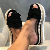 Hnzxzm Slippers Women Sandals Platform Sandals Shoes Women Bow Summer Sandals Slipper Indoor Outdoor Flip-flops Beach Shoes Female