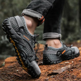 Hnzxzm Men's Sandals Non-slip Breathable Wading Creek Shoes Casual Summer Hiking Mesh Outdoor Shoes Large Size 38-50 Size Shoes