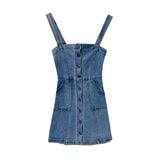 dress to impress outfits Style Ins Retro Denim Dress Women's Summer Slimming Suspender Skirt Sexy Tight Waist Suspender Hip Skirt Fashion