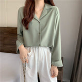 trending fall outfits 2024 White Shirt Women's Chiffon V-neck Small Niche Spring Design Suit Bottoming Inner Top