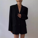 black fur boots outfit Oversize Gray Suit Jacket for Women 2024 Spring and Autumn Korean Style Casual Small Loose Suit