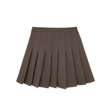 dream clothes American Preppy Style Brown Hot Girl Pleated Skirt Women's Spring and Autumn Slimming High Waist Skirt Retro Sexy Skirt Fashion