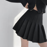 dream clothes American Preppy Style Brown Hot Girl Pleated Skirt Women's Spring and Autumn Slimming High Waist Skirt Retro Sexy Skirt Fashion