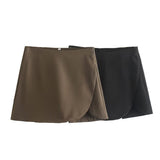 tailgate outfit black women Women's 2024 Spring Street High Waist Split Loose Pantskirt Women's Shorts