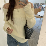 fall outfits 2024 off-Shoulder off-Shoulder Sweater Women's Clothing Autumn and Winter 2024 New High-Grade Wear Sweater Women's Bottoming Underwear