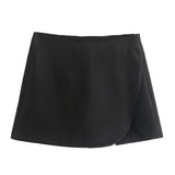 tailgate outfit black women Women's 2024 Spring Street High Waist Split Loose Pantskirt Women's Shorts