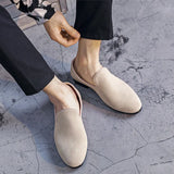 Hnzxzm Men's Casual Shoes Suede Genuine Leather Mens Slip-on Party Wedding Loafers Moccasins Men Light Comfortable Driving Flats