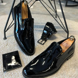 Hnzxzm New Black Loafers for Men Patent Leather Tassels Wedding Business Men's Formal Shoes Size 38-45 Free Shipping men shoes