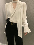 Hnzxzm Womens Blouse Summer Women Blouses Spring White Long Shirt Female Maxi Blusas Casual Vintage Long Sleeve Cotton Oversize Loose