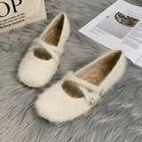 Hnzxzm Soft and Comfortable Women's Flat Shoes Autumn Korean Style Fashionabl Women Shallow Mouth Mary Jane Shoes Zapatos De Mujer