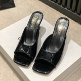 Hnzxzm Women Sexy High Heels Slippers Fashion  Dress Party Sandals Design New Summer Outdoor Pumps Beach Slides Zapatos Mujer