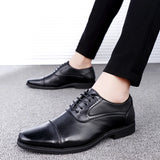 Hnzxzm Brand Men Shoes Top Quality Oxfords British Style Men Genuine Leather Dress Shoes Business Formal Shoes Men Flats Plus Size 48