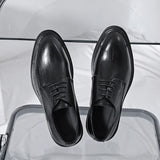 Hnzxzm New Classic Mens Oxford Dress Shoes Black Gray Brown Genuine Leather Calfskin Men's Shoes Handmade Lace Up Formal Wedding Shoes