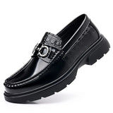 Hnzxzm New Men's Luxury Leather Shoes Genuine Leather Dress Shoes Fashion Loafers Slip-on Comfy Casual Business Shoes Fomal Mocassins