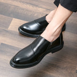 Hnzxzm 2024 New Loafers Men Slip-On Business Formal Casual Shoes Men Shoes Leather Men Dress Luxury Wedding Shoes Italy Driving Shoes