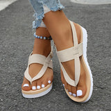 Hnzxzm Style Flat Sandals for Women Summer 2024 Lightweight Non Slip Beach Shoes Woman Buckle Strap Clip Toe Gladiator Sandalias