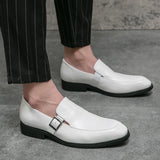 Hnzxzm Designer Casual Office Men Loafers White Shoes Breathable Moccasins Flats Driving Black Dress Shoes Leather Men Luxury Sneakers