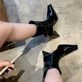 Hnzxzm Chelsea Boots High Heels Shoes Women Goth Designer Ankle Chunky 2024 Winter Zipper New Fashion Pumps Boots Mujer Zapatos Botas