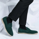 Hnzxzm Spring New Classic Suede Loafers Men Casual Shoes Luxury Brand Mens Breathable Slip on Driving Shoes Nubuck Leather Moccasins