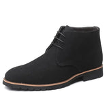 Hnzxzm Fashion Men Classic Suede Leather Chelsea Chukka Boots for Man Ankle Casual British Style Short Boot High-Top Shoes Winter