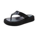 Hnzxzm Fashion Flip Flops Summer Shoes Women Flat Platform Casual Slippers Outdoor Beach Sandals Thick Bottom Non-slip Home Slides