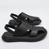 Hnzxzm Men's Sandals Male Shoes Leather Summer Men Shoes Beach Sandals Fashion Outdoor Casual Sneakers Footwear 38-44