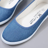 Hnzxzm Women Footwear Flat Canvas Round Toe Ladies Shoes Slip on Light Free Shipping and Low Price Summer Comfortable Elegant A 39