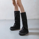 Hnzxzm Fashion Hidden Heel Woman Long Over-the-knee Boot Warm Plush Women's Winter Thigh High Boots for Women  Platform  Shoes