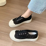 Hnzxzm Women's Shoes Slip on Female Footwear White Mesh Breathable High Platform Offer Y2k Fashion Shoe Daily Routine A New In Urban 39