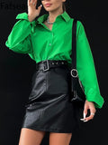 Hnzxzm Women's Shirt Beautiful Cotton Oversized Candy Colors Shirts & Blouses Long SleevesSolid Green Blouses for Women Fashion 2024