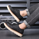 Hnzxzm Casual High Quality Men's Shoes lace up Leather Casual Shoe outdoor Comfortable Lined Fashion Shoes Men's Shoes