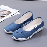 Hnzxzm Female Footwear Wedge Women's Shoes Canvas Slip on New In Original Free Shipping Promotion Low Price Trends with Cheap A 39