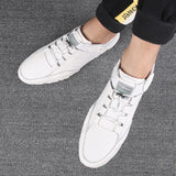 Hnzxzm Man Sneakers Fashion Spring Autumn Men Shoes Casual Genuine Leather Outdoor Sport Flat Round Toe Light Comfortable Shoes Men