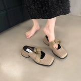 Hnzxzm 2024 Summers Cover Toe Women's Slippers Fashion Elegant Thick Heel Singbacks Mules Shoes Ladies Outdoor Slides Sandalias