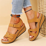 Hnzxzm Women Sandals Soft Bottom Wedge Heels Sandals Summer Shoes Women Platform Sandalias Mujer Elegant Wedges Shoes For Women