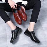 Hnzxzm Men Dress Shoes Original Men's Leather Casual Fomer Designer Suit Business Shoes for Free Shipping Moccasin Shoe To Wear