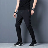 Hnzxzm Men Big Size Casual Quick Dry Sweatpants Spring Summer Thin Ice Silk Elastic Waist Street Male Slim Joggers Sports Trousers 5XL