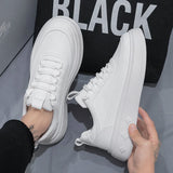 Hnzxzm Men's Casual Shoes Leather White Shoes Vulcanized Comfortable Sneakers Men Athletic Sport Footwear