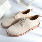 Hnzxzm shoe Oxford Men Shoes lace up Suede Leather Spring Autumn Casual Men Shoes outdoor fashion Male Dress Shoes