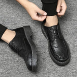 Hnzxzm Leather Brogue Shoes for Men Dress Business Round Toe Formal Luxury Sale Man Casual Shoe Common Classic Original Legitimate Pu