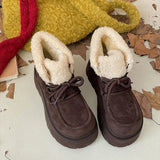 Hnzxzm Winter Chunky Women Warm Plush Snow Boots Elegant Platform Flats Shoes Concise Cotton Short Botas De Mujer