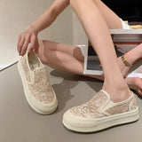 Hnzxzm Female Footwear Transparent Women's Shoes Off White Loafers High on Platform Clear Fashion Korean Luxury Cheap Y2k Sale 39