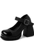 Hnzxzm Elegant Vintage Mary Janes Shoes Women Black Japanese Style Kawaii Platform Shoes Female Buckle Korean Designer Shoes New