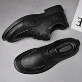 Hnzxzm Fashion Classic Men's Genuine Leather Shoes Lace Up Office Business Shoes Commuter Men's Casual Shoes Banquet Suit Shoes