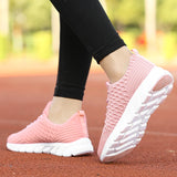 Hnzxzm Hot Sale Cheap Pink Sneakers Women Trainers Shoes Breathable Mesh Casual Sneakers Woman Lightweight Low-Cut Women's Sports Shoes