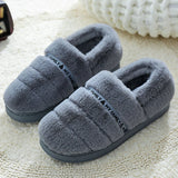 Hnzxzm Men's Plush and Thick Cotton Shoes Home Use Anti-skid Floor Women's Slippers Couple's Outdoor Versatile Plush Soft Shoes