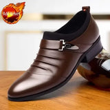 Hnzxzm Leather Casual Business Dress Shoes Man Official Social Shoe for Men Luxury Designer Black Cheap Clearance Elegant and Classic